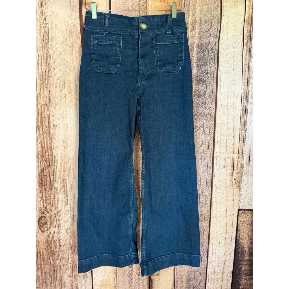 Maeve The Colette High Rise Wide Leg Jeans Everyday Fall Modern Stretch Size 27